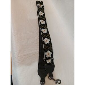 Floral Embroidered Adjustable Replacement Bag Strap Guitar Style
